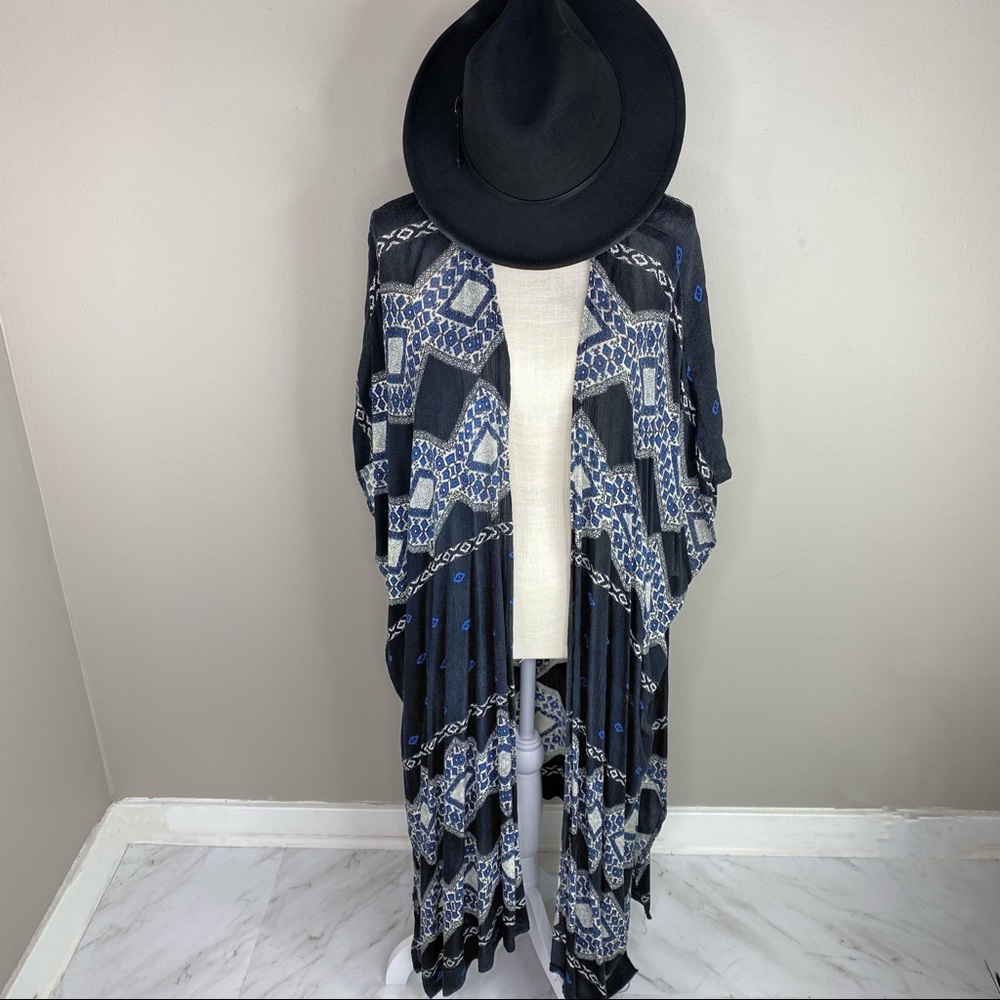 Tokyo Darling Black Bohemian Long Kimono